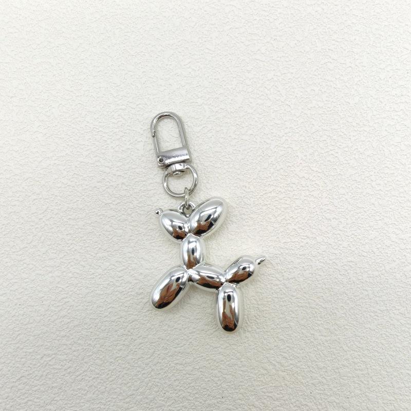 Color-Plated Balloon Dog Acrylic Keychain Pendant