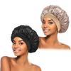 Satin-Haarpflegekappe mit breiter Krempe für Frauen