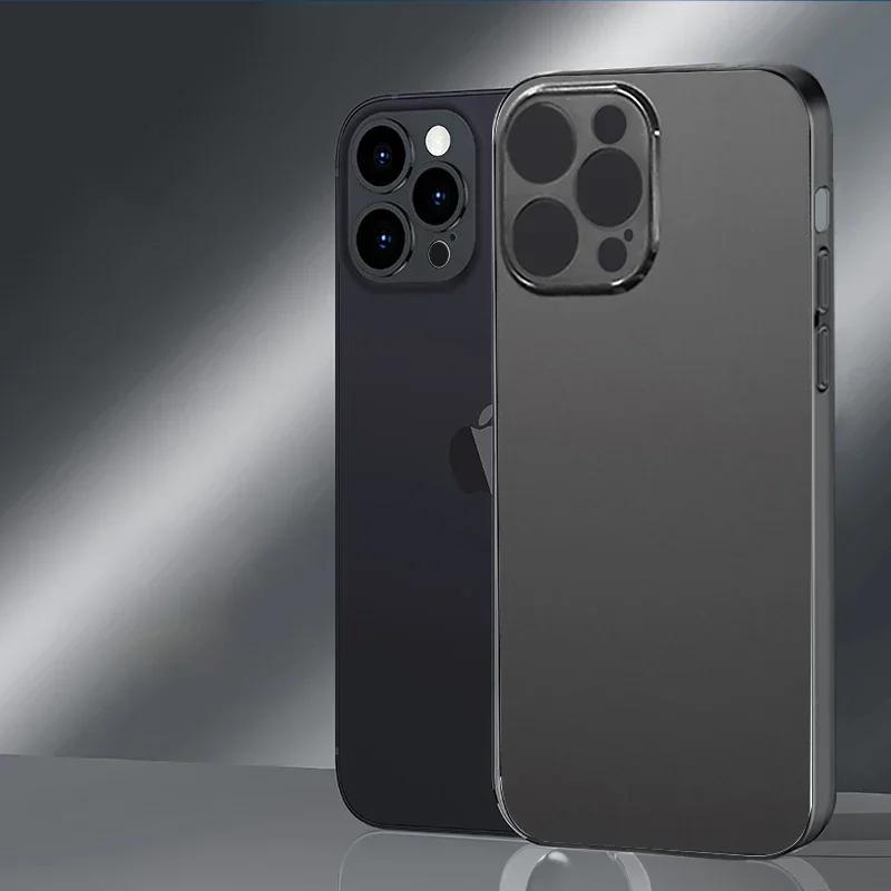 0.3mm Ultra Thin Silicone Case For iPhone 15 12 13 11 14 Pro Max 12 13 Mini XS Max X XR SE 7 8 Plus Matte Transparent Back Cover