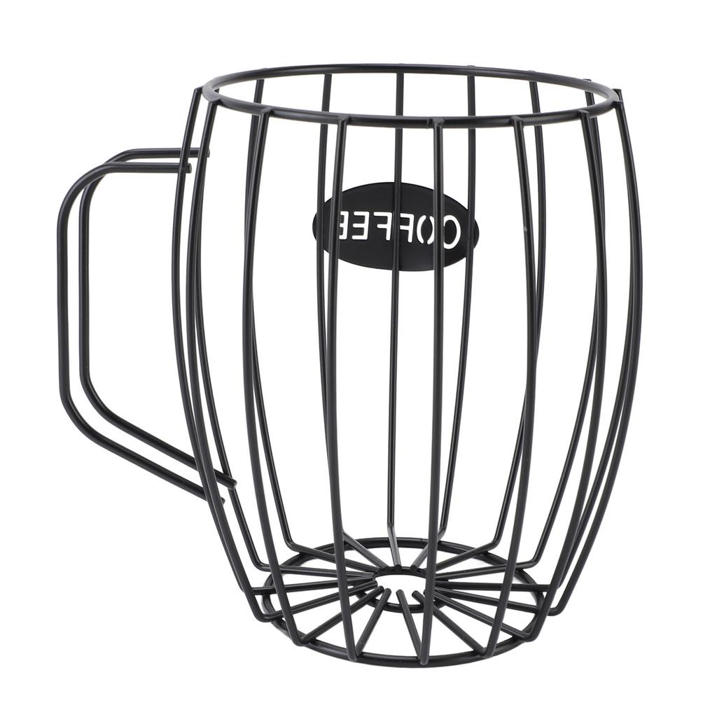Coffee Pod Holder Iron Metal Beer Cup Shaped Coffee Capsule Storage Basket Organizer for Counter Cof