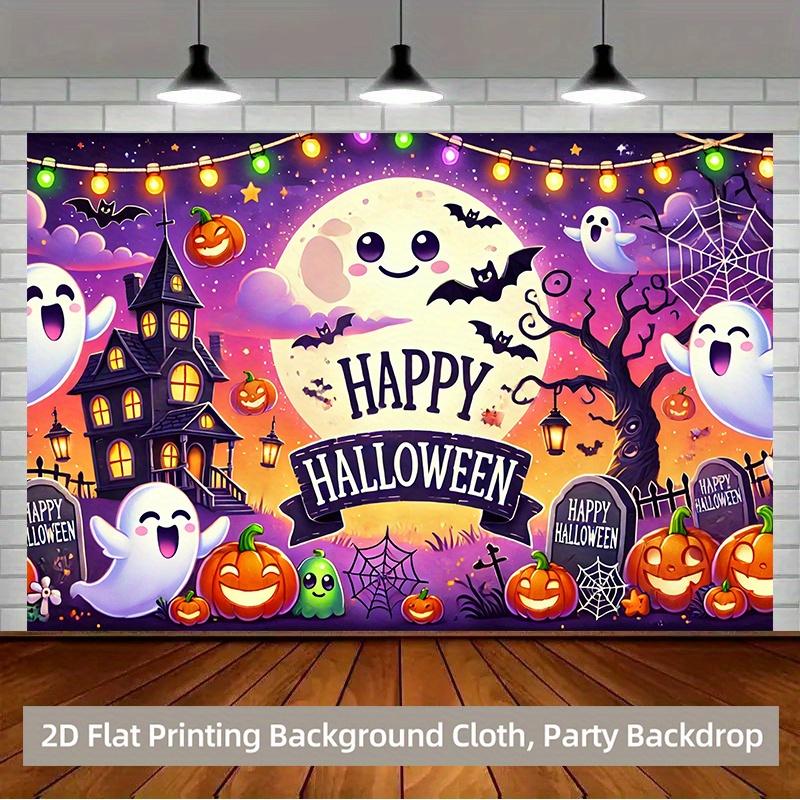 1 piece of 2D Flat Banner featuring Halloween-themed designs with a festive atmosphere - made of polyester fabric - durable