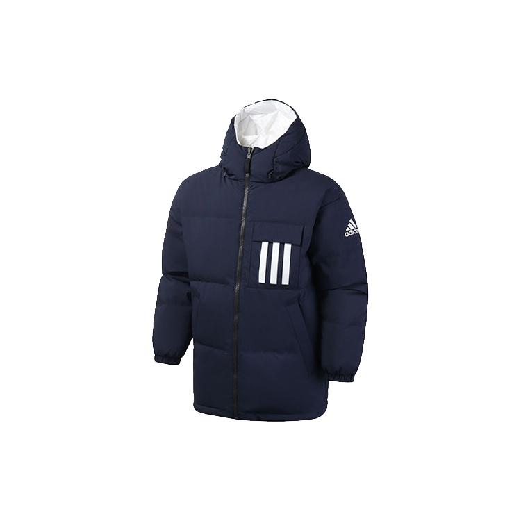 adidas Reversible hooded Sports Down Jacket Navy Blue Men s EH4010 XXL