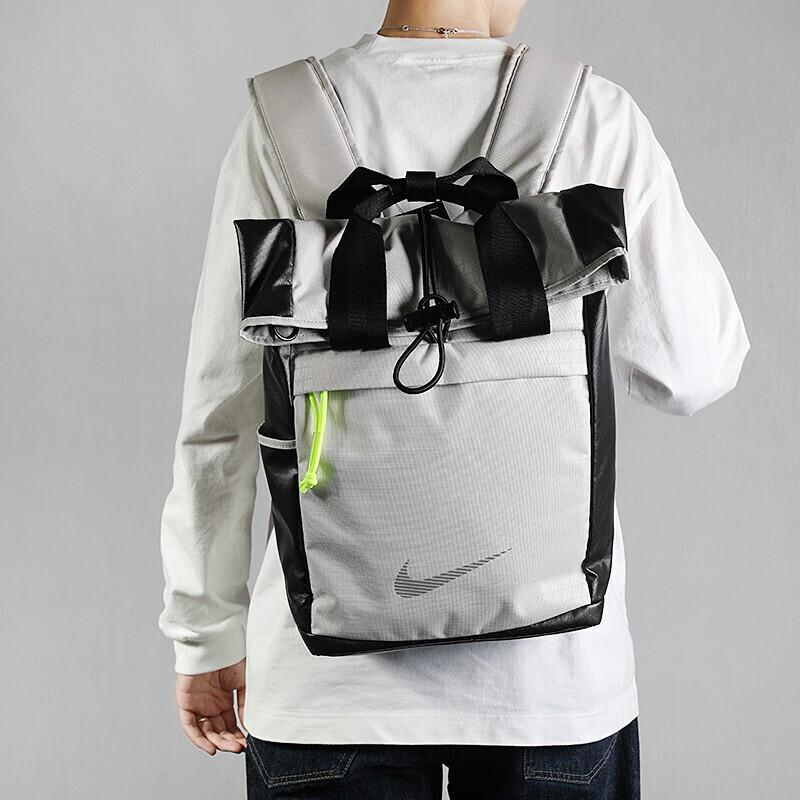 Nike Polyester Backpack Regular Men's Ecru Casual