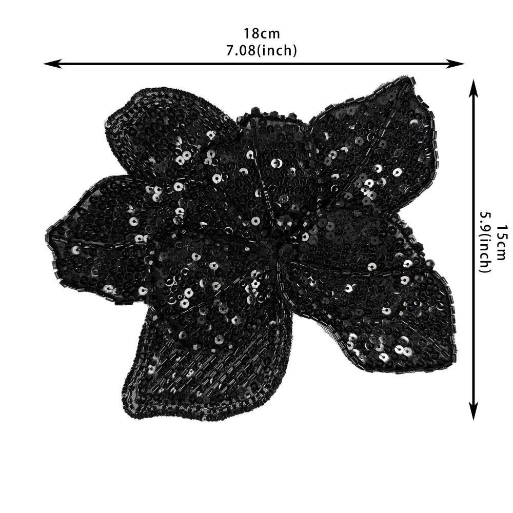 Lace Sequin Studded Clothing Corsage Three-dimensional Flower 3D Flower Patch Cloth