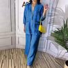 BITCED Women's Fashion Casual Long Sleeve V Neck Pants Suits