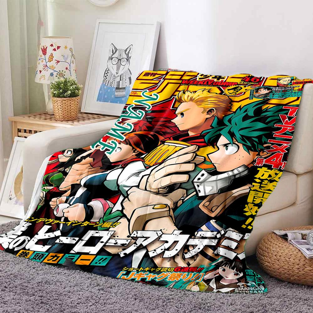 Custom 1pc Hero Academy Anime Manga Blanket, Soft And Comfortable Blanket, Casual Warm, Camping Travel Blanket, Birthday Gift Q912115