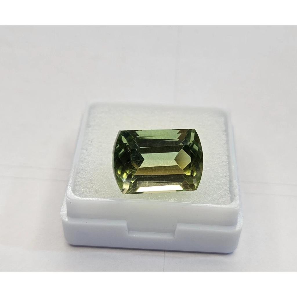 9-10 Ct Natural Bi-Color Tourmaline Cushion Cut Beautiful Certified Gemstone