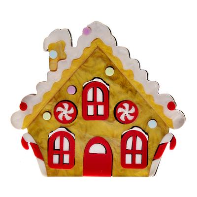 Nowa akrylowa bajka cukierki Cookie House broszka śliczne dzieci Pin moda nowy projekt biżuterii materiał z włókien octanowych