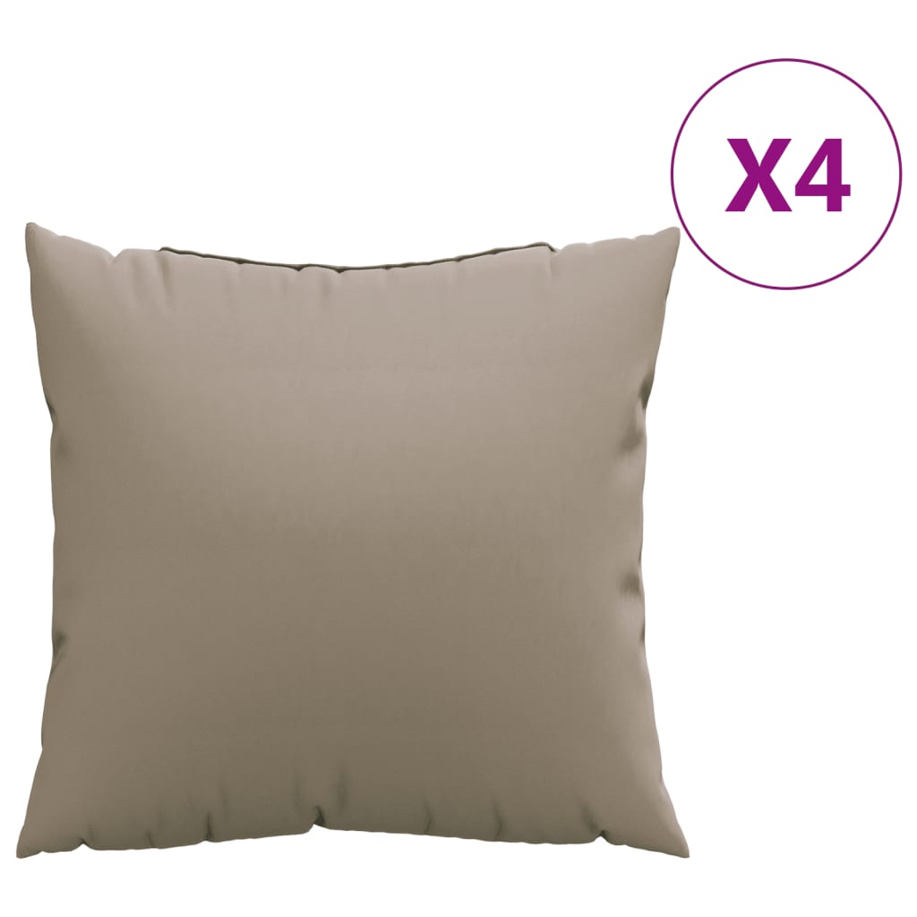 Sofa Cushions 4 Pcs. Taupe 40x40 Cm Fabric