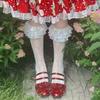 1 Pair Milk White Lace Knee Socks Multi Layer Lace Ladies Socks Sweet Long Cotton Socks  Lolita