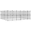 3114046 vidaXL Cage animaux de compagnie à 44 panneaux et porte Noir 35x35 cm