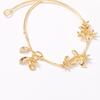 Golden Metal Floral Leaf Choker Necklace for Women Personality Flower Charm Necklaces Statement Jewelry Neck Accessories
