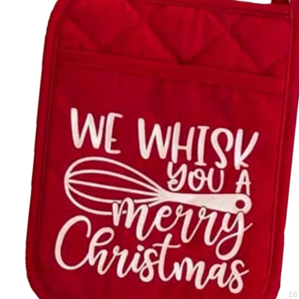 Christmas Pot Holders for Kitchen Potholders 25x18cm Non Slip Heat Resistant Oven Mitts Pad