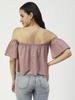 Moomaya Cotton Printed Off-Shoulder Top Summer Wear Crop Top For Women