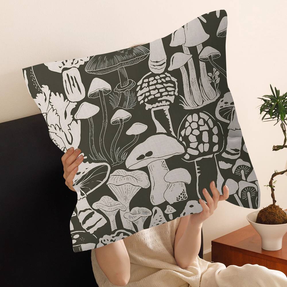 Hot Selling Squirrel Mushroom Cushion Cover Decorative Pillow Sofa Home Decor Case Pillow Cases