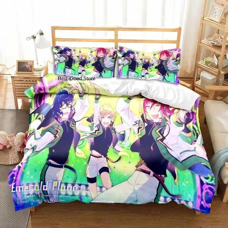 New Anime Rock Band Ensemble Stars All Season Twin Bedding Set 3 Piece Comforter Set Bed Duvet Cover Double King Comforter Cover