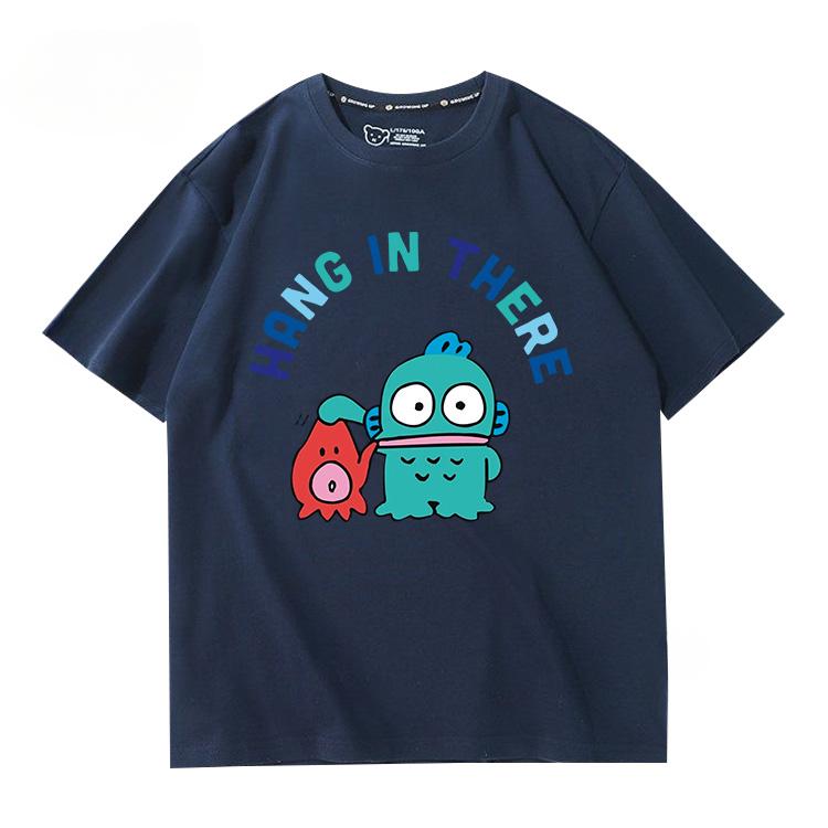 Hangyodon Harajuku kreativní vzor tričko pánské ležérní pohodlné letní 100% bavlna tričko trendy móda volné tričko