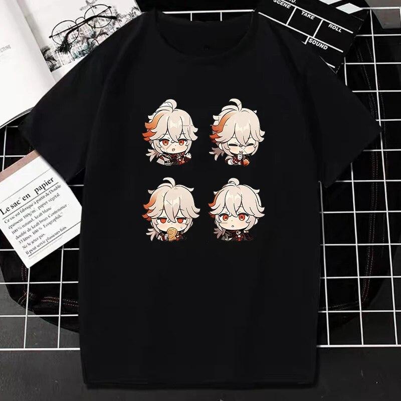 Genshin Impact TShirt Kawaii Games Character Cartoon Graphic Tops Women Harajuku Fashion Streetwear Casual Oversized Camisetas