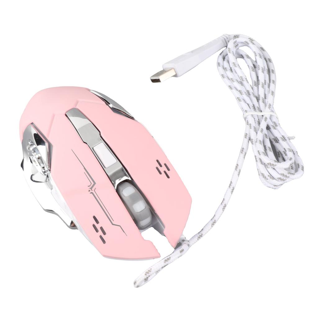 Wired Gaming Mouse USB Optical Computer Mouse with RGB Backlight 4 Adjustable DPI Up to 3600 Laptop Silent Mouse for