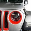 Headlight Lamp Decor Cover Trim Bezel for 18+ Jeep Wrangler JL Sport/Sport S Red