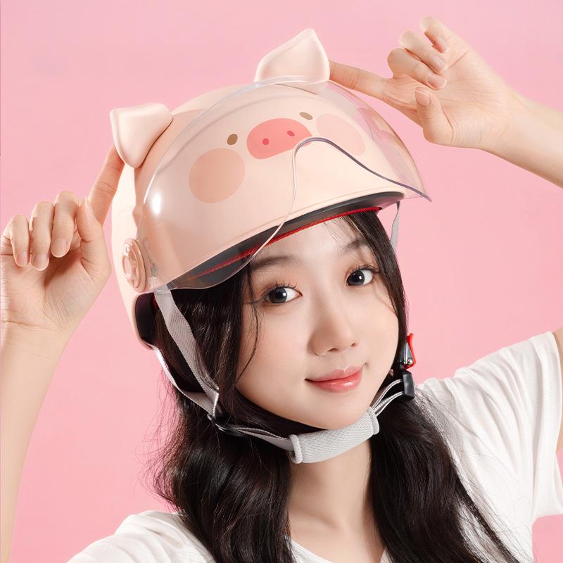 

Шлем для электромобиля ToyZero Lulu Pig - Милый безопасный шлем с сертификатом 3C для девочек Officially Licensed Release