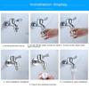 Washing Machine Faucet Dedicated Water Stop Valve Full-automatic Anti Falling 1/2" Adapter Interface Water Nozzle Connector