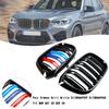 2PCS M-Color Kidney Grill Grille 51138469959 Fit BMW G01 X3 G02 X4 Gloss Black
