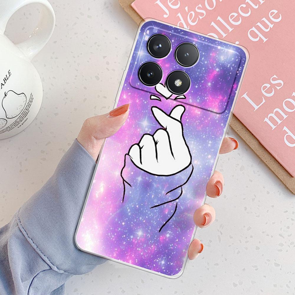 Pour Xiaomi Poco F6 Pro Coque Pour Xiaomi Poco M6 4G Housse Anti-choc Transparente Souple Silicone Coque de Téléphone sur Xiaomi PocoF6 Mode Funda