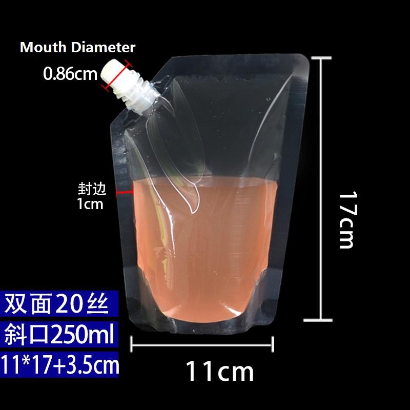 Clear Plastic Flasks  and Reusable Drink Bags Leak-Proof for Trave Outdoor Sport Running Enthusiasts Concerts 8oz 16oz 32oz