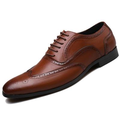 FashionFashion Leather Business Men Dress Brogue Shoes Spring Autumn Designer Soft-soled Spring Autumn Brogues Shoes Big Size 48