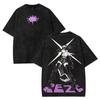 Chainsaw Man Reze Manga T Shirt Harajuku Vintage Washed Fashion Y2k Streetwear For Men's Clothing Oversized Cotton Tees Tops