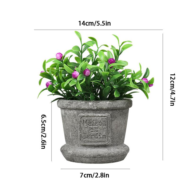 1PC Artificial Bonsai Table Ornaments Flowers Potted Fake Plants Alphabet Pots Desktop Decoration