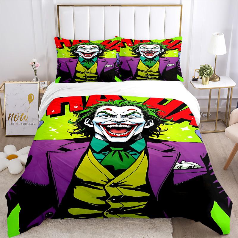 Joker'S Mania Print 3Pcs Bedding Setduvet Cover With 2 Bedropillowcase Home Birthday Gift