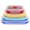 4Pcs Silicone Bento Box Rectangle Folding Lunch Bowl Food Storage Container Box 350 500 800 1200 ML