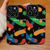Vertical Leather Shell Color Party Printed Patterned Shockproof Soft Silicone Case with Camera Lens Full Protection for IPhone Samsung