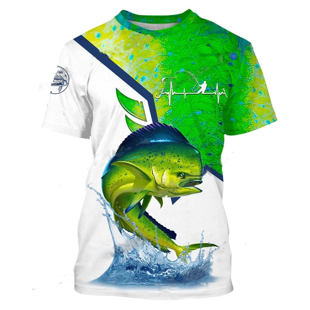 Summer New Fishing Custom Name 3D Printing Men's Fashion T-shirt Summer Unisex Casual Short Sleeve T-shirt