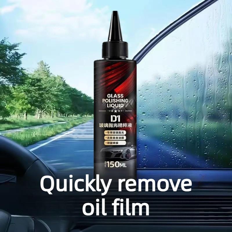 Composto Lucidante per Vetri 150ml Rimuove Pesante Film Oleoso Macchie d'Acqua Parabrezza Auto Polish Liquido Ripara Graffi Repellente per la Pioggia