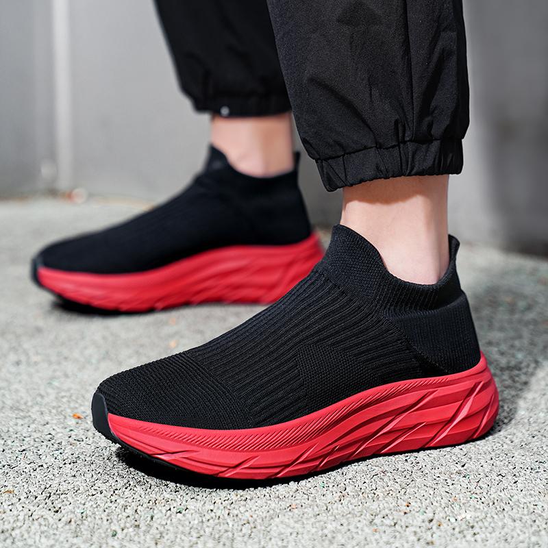 Women's Sneakers Slip On Men Socks Shoes Breathable Couple Running Shoes Lightweight Soft Footwear Casual