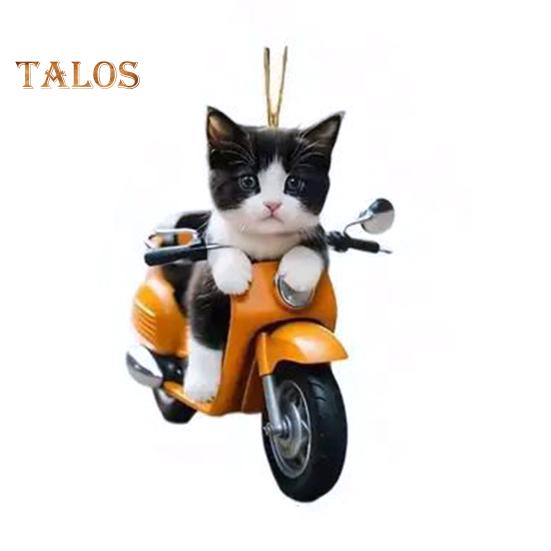 

Подвеска в виде кошки на мотоцикле, украшение для автомобиля со шнурком, легко подвешивается на зеркало заднего вида, подвеска на сумку для кошек, аксессуары Cat