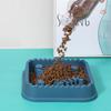 Pet Slowing Feeder Bowl Fish Bone Raised Prevent Choking Reduce Flatulence Slow Eating Bowl for Dogs Cats