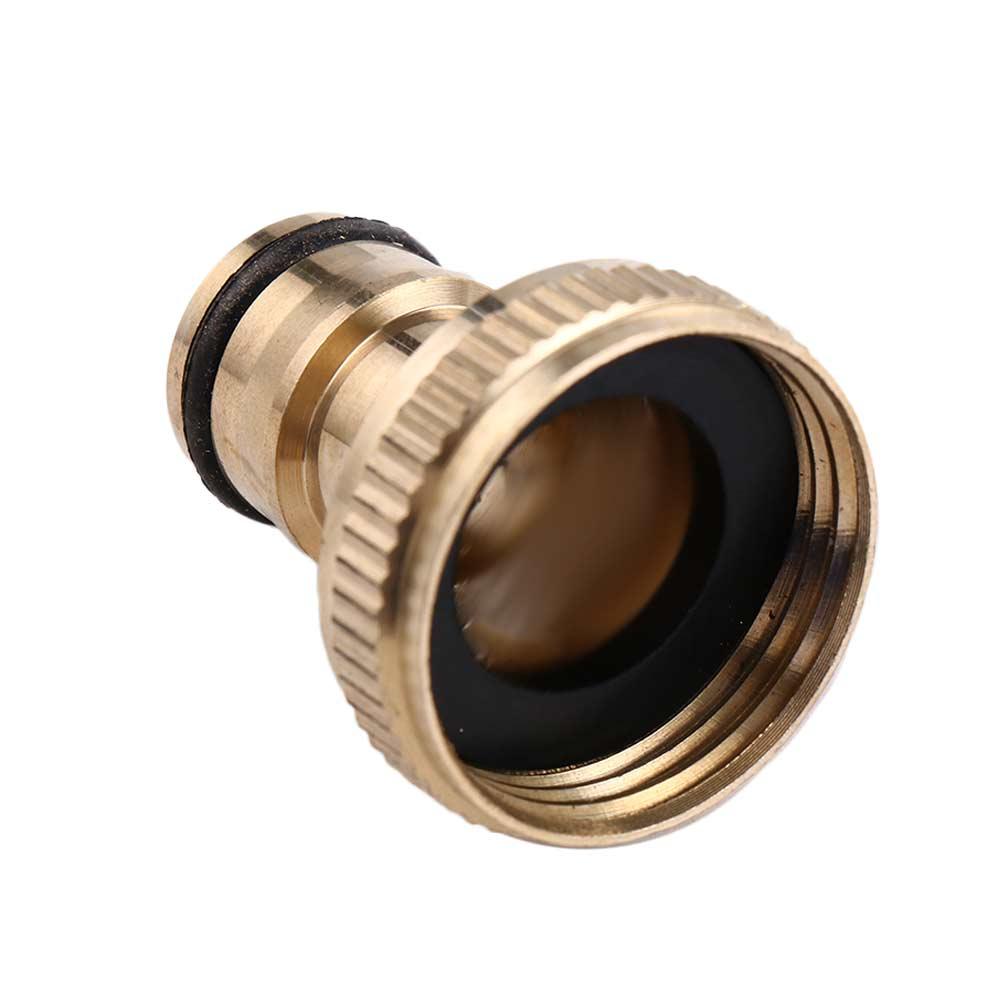 1PC 3/4'' High Quality Gardening Snap Water Hose Pipe Tube Threaded Quick Connector Tap Adaptor Brass