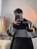 Men's Retro Striped Polo Collar Sweater - Casual Loose Fit, Autumn/Winter Knitwear