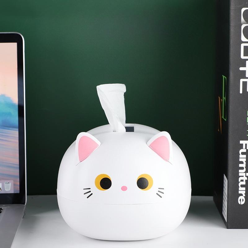 Chubby Bathroom Tissue Holder Cat Tissue Box Livingroom Napkin Storage Box Kitchen Paper Container Desktop Toilet Paper Holder