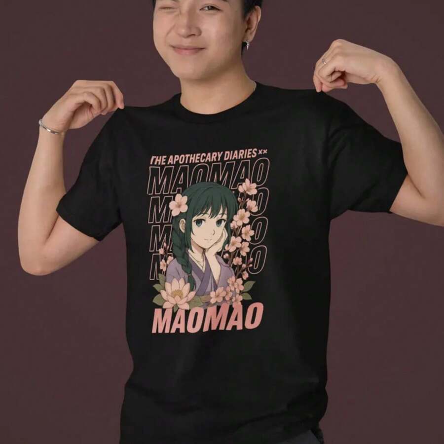

Manga-Inspired Anime Tee Maomao Style Casual Top 5XL різнокольоровий