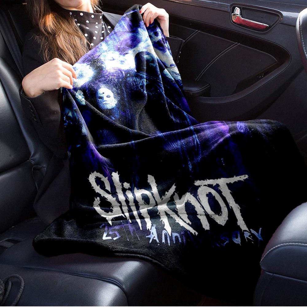 1ks Slipknot, Heavy Metal, Hudební kapela Flanelová deka Lehká měkká pro všechna roční období, Ideální na pohovku, do kanceláře, na postel, na cesty, na kempování Přehoz67