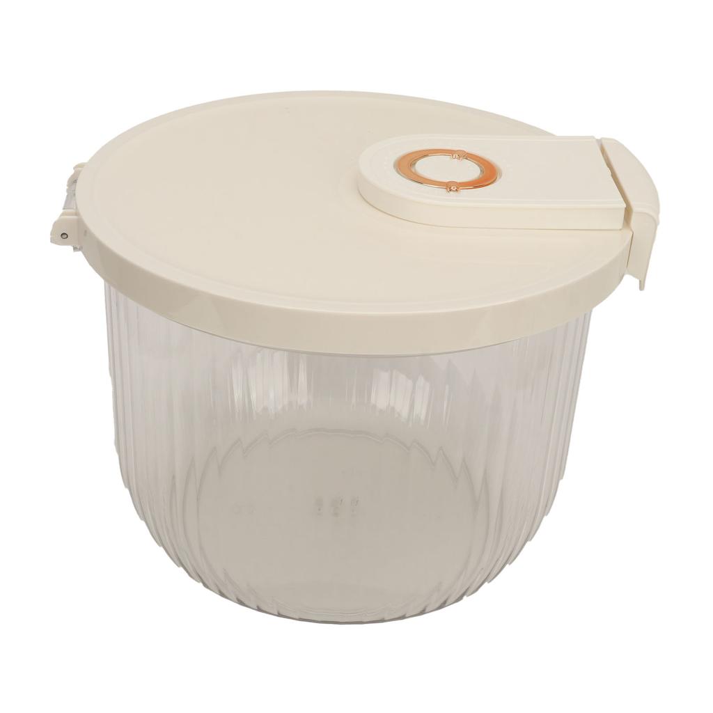 Rice Storage Container Transparent Large Capacity Sealed Rice Storage Bucket Grain Dispenser Bin with Lid for Kitchen