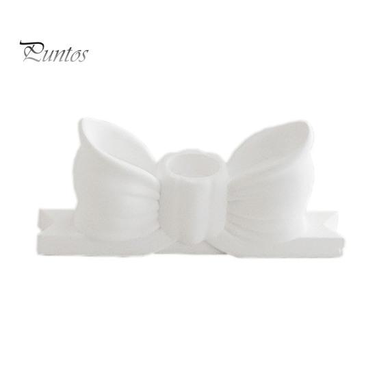 

Подсвечник в форме банта из смолы, подставка для свечей в форме банта, длинный подсвечник для свадебного обеденного стола, центральное украшение белый