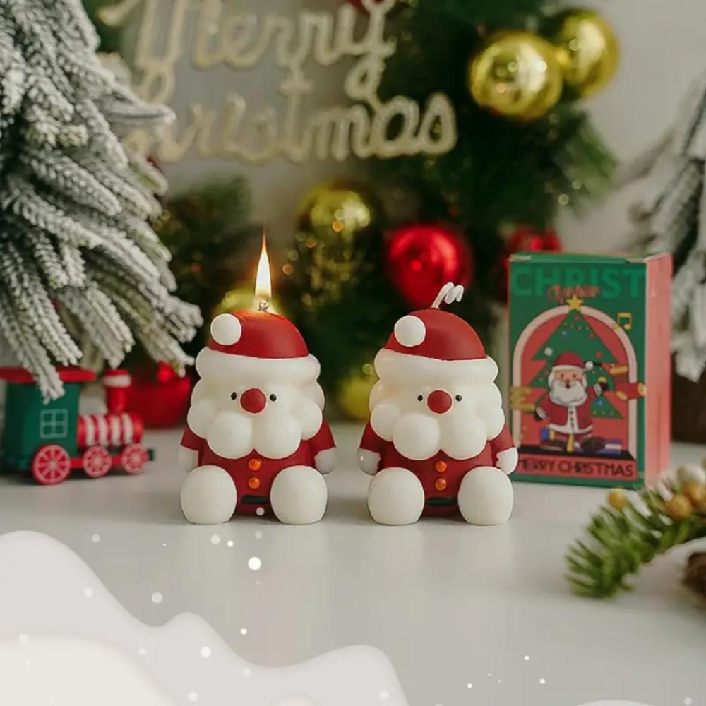 Christmas candles - holiday decorations, soy wax, burning time 8-12 hours, ideal for holiday celebrations and gifts, Christmas