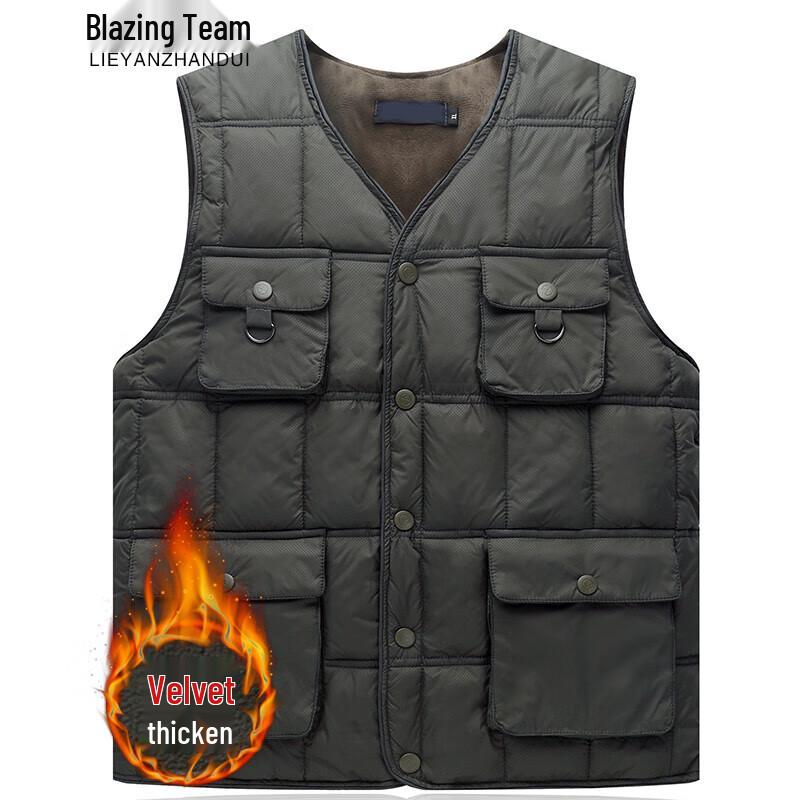Men's Middle-Aged & Elderly Plus Velvet Cotton Vest