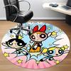 1pc Powerpuff Girls Office Round Area Rug, Under Office Chairs Bedroom Living Room Home Decor, Room Deco, Available in Various Sizes040